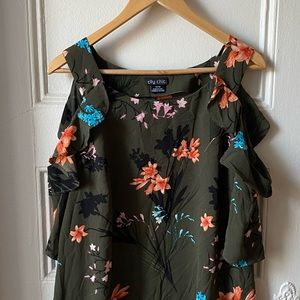 City Chic Floral Spring Top